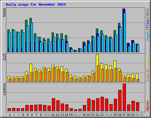 Daily usage for November 2024