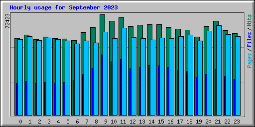 Hourly usage for September 2023