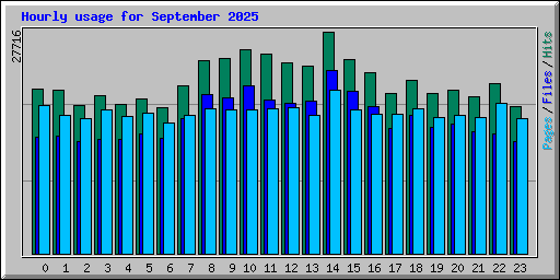 Hourly usage for September 2025