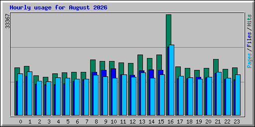 Hourly usage for August 2026
